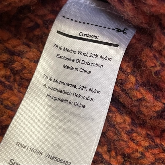 Smartwool Bell Meadow Sweater Woodsmoke-ginger Heather Marl Size Medium Orange - Picture 13 of 13